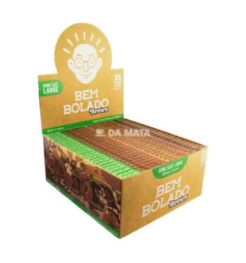 Caixa de Seda Bem Bolado Brown King Size Large de lado tabacaria da mata
