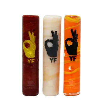 Piteira de Murano Yellow Finger Big