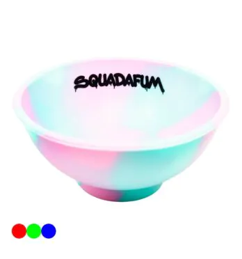 Cuia de Silicone Squadafum rosa e azul