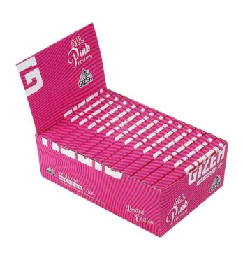 Caixa de Seda Gizeh Pink com piteira