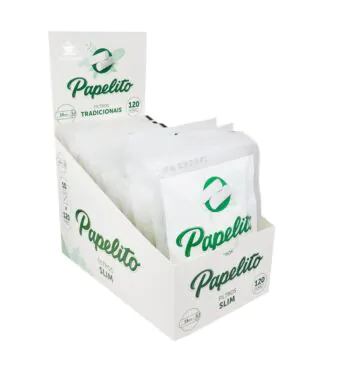 Caixa De Filtro Papelito Slim de lado