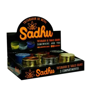Caixa de Dichavador de Metal 3 partes Sadhu