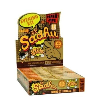 Caixa de Seda Sadhu Evening Brown Large King Size c/ piteira