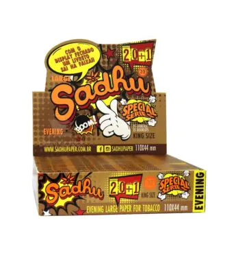 Caixa de Seda Sadhu Evening Brown King Size Large de frente tabacaria da mata