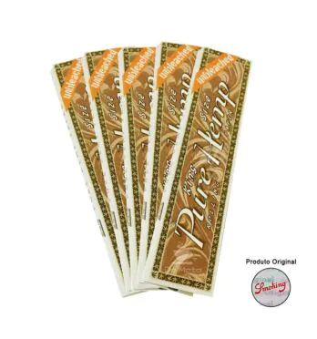 kit de Seda Pure Hemp Unbleached Kit com 5 unidades