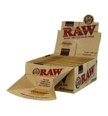 Caixa de Seda Raw Artesano King Size Slim de lado tabacaria da mata