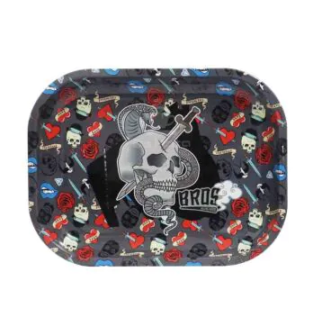 Bandeja Pequena Bros Black Skull