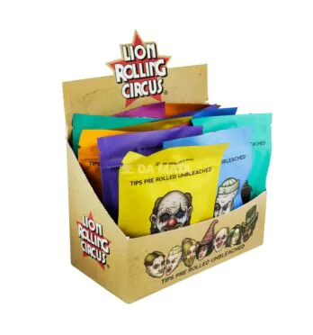 Caixa de Piteira Pré Enrolado Lion Rolling Circus