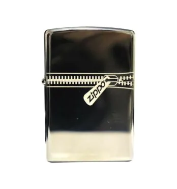 Zippo Zipped Black Ice frente