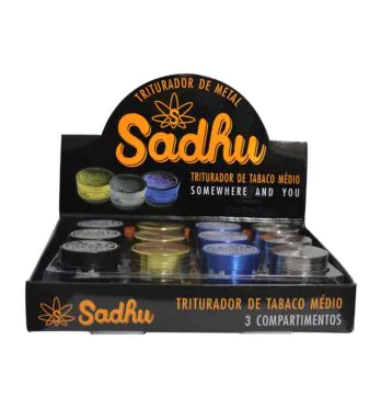 Caixa de Dichavador de Metal 3 partes Sadhu
