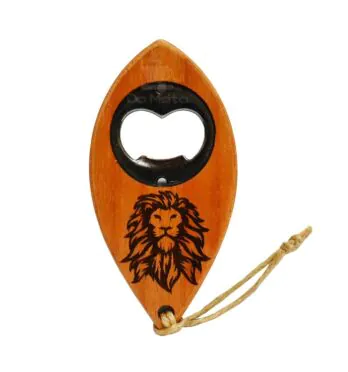 Abridor de Garrafa Wood Burning Lion