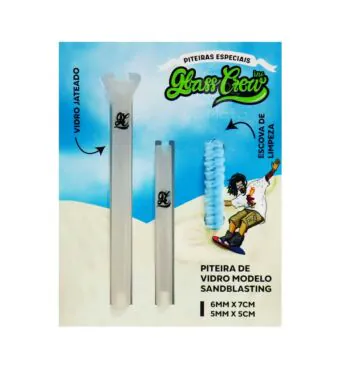Caixa de Kit de Piteira de Vidro Glass Crew Sandblasting 6mm & 5mm