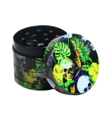 Dichavador de Metal 4 Partes Tropical Skull
