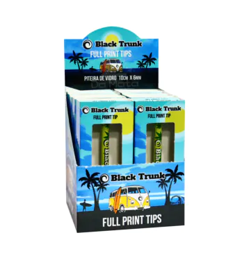 Caixa de Piteira de Vidro Black Trunk Longa Full Print