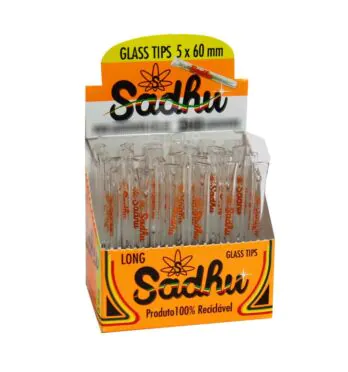 Caixa de Piteira de Vidro longa Sadhu 5mm