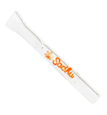 Piteira de Vidro Longa Sadhu 6mm de frente tabacaria da mata 