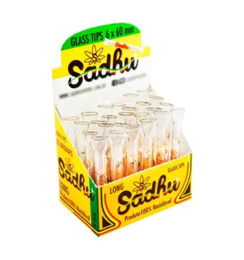 Caixa de Piteira de Vidro longa Sadhu 6mm aberta tabacaria da mata 