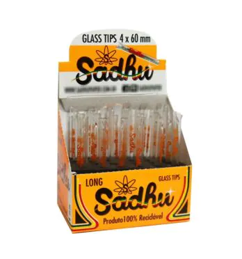 Caixa de Piteira de Vidro longa Sadhu 4mm
