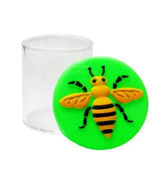 Pote de Vidro e Silicone 30ml Abelha