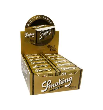 Caixa de Seda Smoking Gold Rolls de frente tabacaria da mata