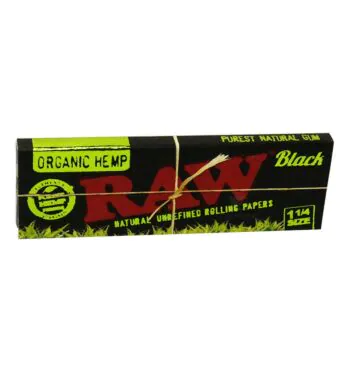 Livreto de Seda Raw Organic Black 1 1/4