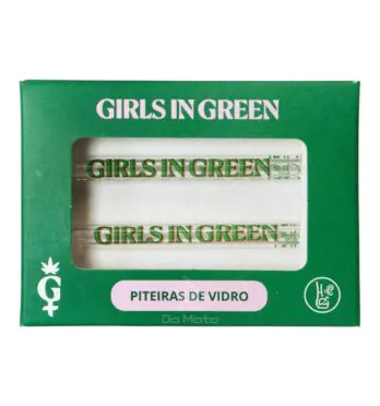 Kit Piteira de Vidro Girls in Green x Hippie Bong 6mm