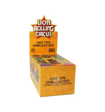 Caixa de Piteira Lion Rolling Circus Mini Smoke Unbleached