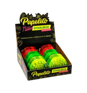 Caixa de Dichavador de Policarbonato Papelito Neons