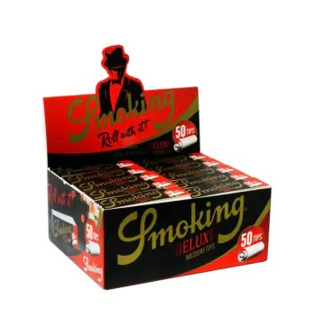 Caixa de Piteira Smoking Deluxe Medium Tips