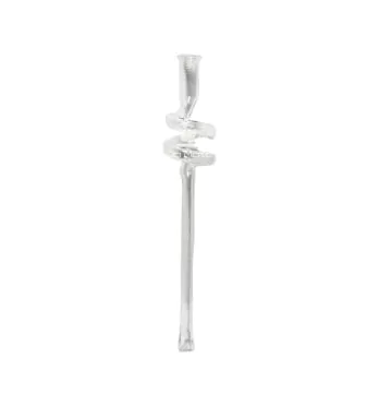 Piteira de Vidro Espiral Longa 
