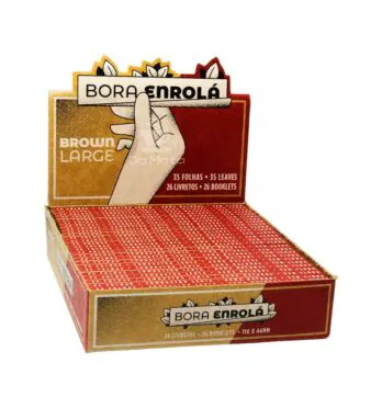 Caixa de Seda Bora Enrolá Brown Large c/ 26 Livretos