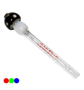 Piteira de Vidro Da Mata Cogumelo 5mm preto
