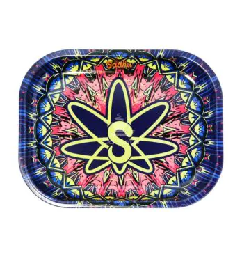 Bandeja de Metal Sadhu Pequena Azul e Vermelho