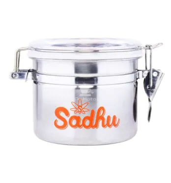 Pote Hermético Sadhu Aço Inoxidável 513ml de frente tabacaria da mata 