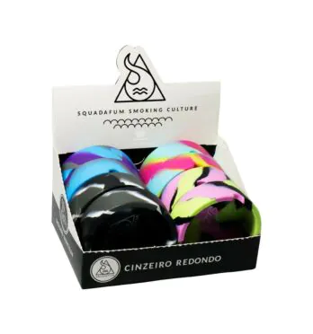 Display de Cinzeiro de Silicone Squadafum Redondo Tie-Dye