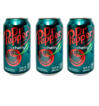 Kit 3 Refrigerantes Dr Pepper Cherry 355ml