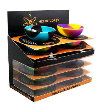 Caixa de Mini Cuia de Silicone Sadhu Colorido de frente