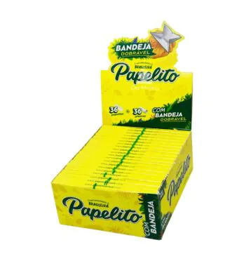 Caixa de Seda com Piteira e Bandeja Papelito Tradicional King Size