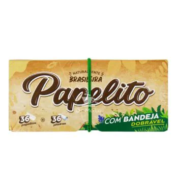 Kit de Seda com Piteira e Bandeja Papelito Brown King Size