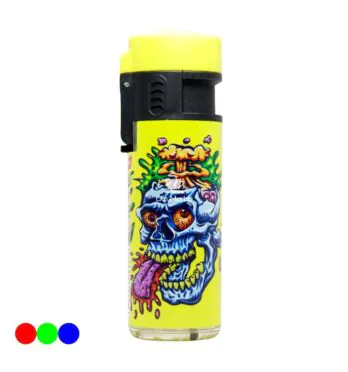 Maçarico Prof Classic Crazy Skull amarelo