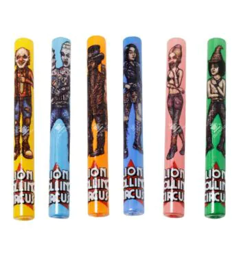 Kit com 6 Piteiras de Vidro Lion Rolling Circus