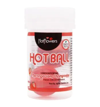 Bolinhas Hot Flowers c/2 un. Morango com champanhe