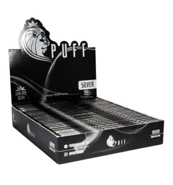 Caixa de Seda Puff Life Silver King Size Slim