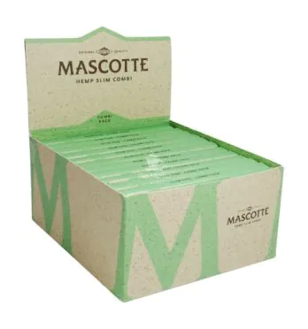 Caixa de Seda Mascotte Hemp King Size Slim c/ Piteira 