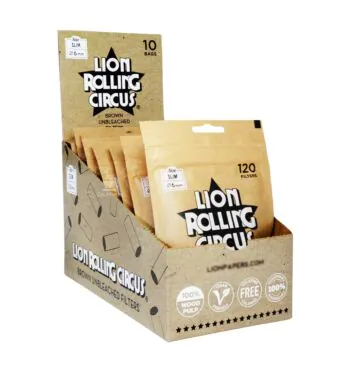 Caixa de Filtro Lion Rolling Circus Brown Unbleached Slim