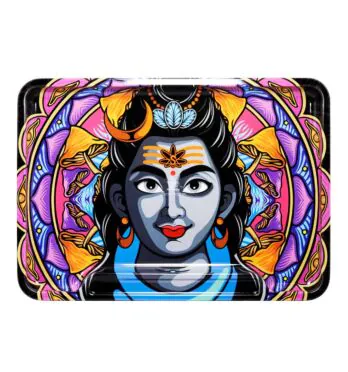 Bandeja Box de Metal Sadhu Fechada de frente tabacaria da mata