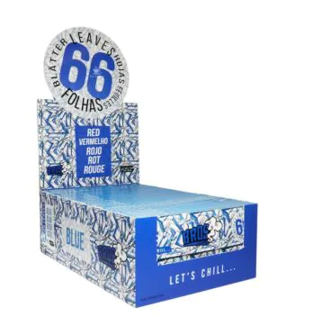 Caixa de Seda Bros Blue King Size 66 Folhas
