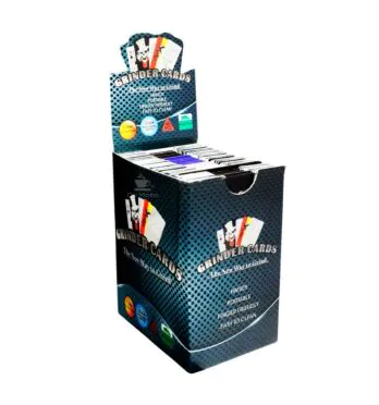 Caixa de Dichavador Cartão Grinder Cards