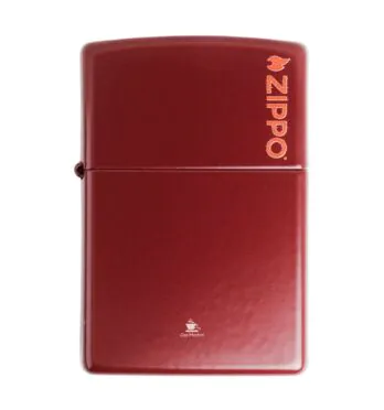 Isqueiro Zippo Clássico Merlot Whith 46021ZL de frente