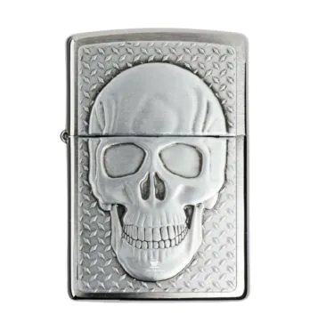 Isqueiro Zippo Skull Brain Surprise 29818 na frente